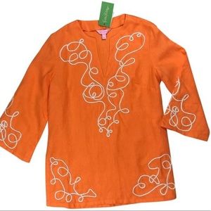 Lilly Pulitzer Seabreeze Linen Tunic Caftan